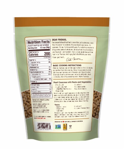 Bob's Red Mill Whole Wheat Pearl Couscous Perspective: back