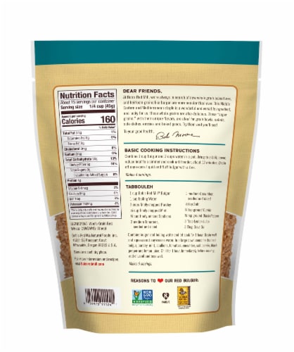 Bob's Red Mill Bulgur Perspective: back