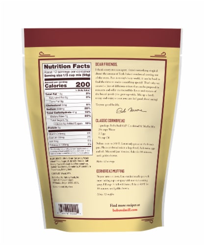 Bob's Red Mill Stone Ground Cornbread & Muffin Mix Perspective: back