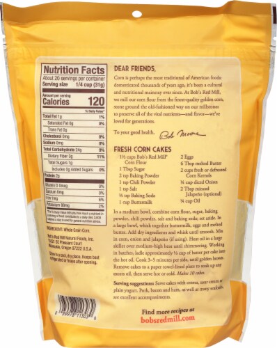 Bob's Red Mill® Whole Grain Stone Ground Corn Flour Perspective: back