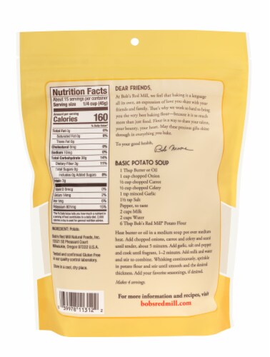 Bob's Red Mill® Super-Fine Potato Flour Perspective: back