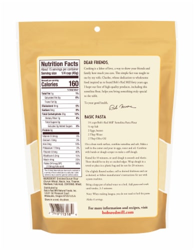Bob's Red Mill® Semolina Flour Perspective: back
