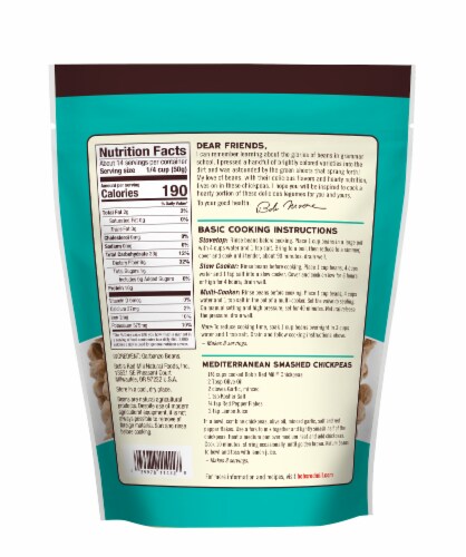 Bob's Red Mill High Fiber Chickpeas Perspective: back