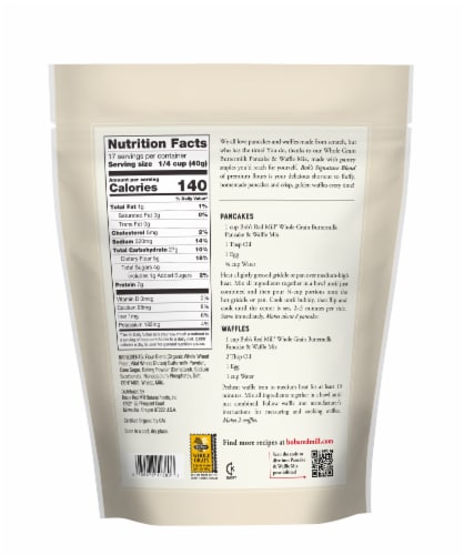 Bob's Red Mill® Buttermilk Pancake & Waffle Mix Perspective: back