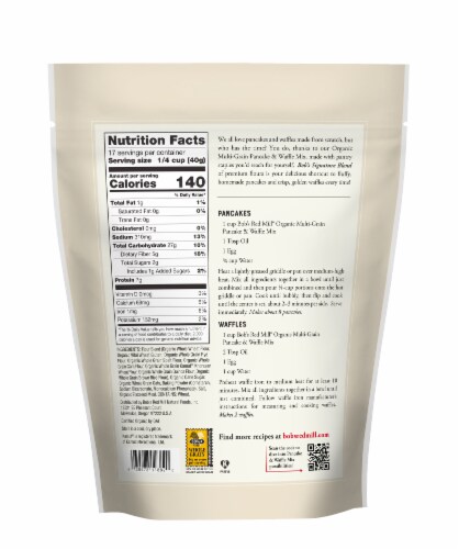Bob's Red Mill Organic 7 Grain Whole Grain Pancake & Waffle Mix Perspective: back