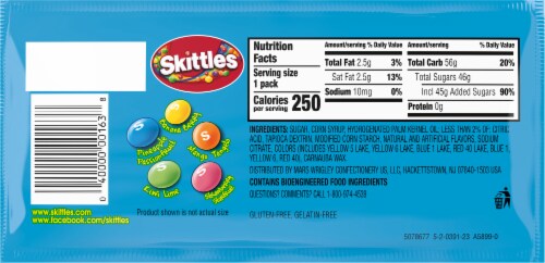 Skittles Tropical Candy Single Pack Perspective: back
