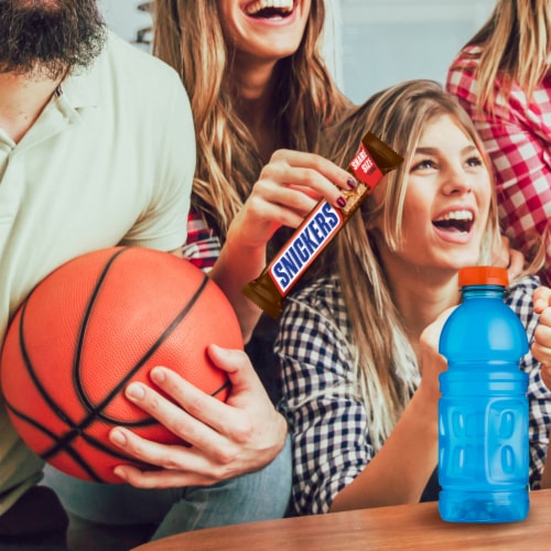 Snickers Milk Chocolate College Basketball Candy Share Size Bar Perspective: back