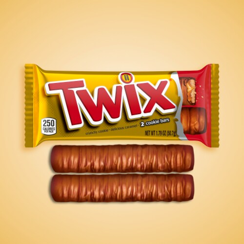 TWIX Caramel Cookie Milk Chocolate Candy Full Size Bars Perspective: back