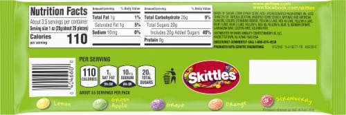 Skittles® Sour Candy Share Size Bag Perspective: back