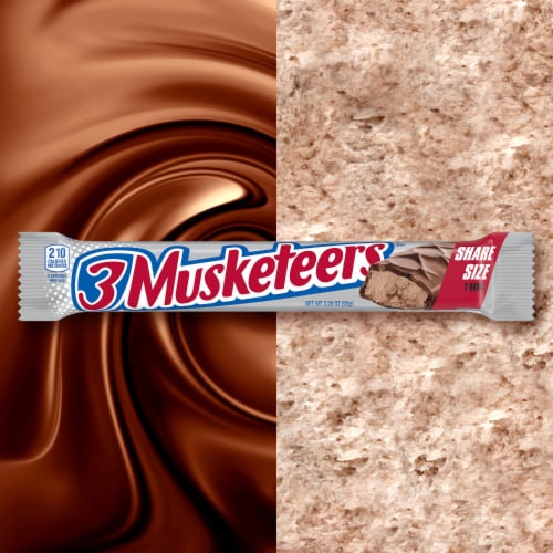 3 Musketeers Milk Chocolate Candy Bar Sharing Size Perspective: back