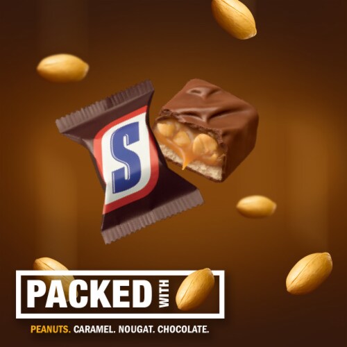 Snickers Mini Size Milk Chocolate Candy Bars Bag Perspective: back