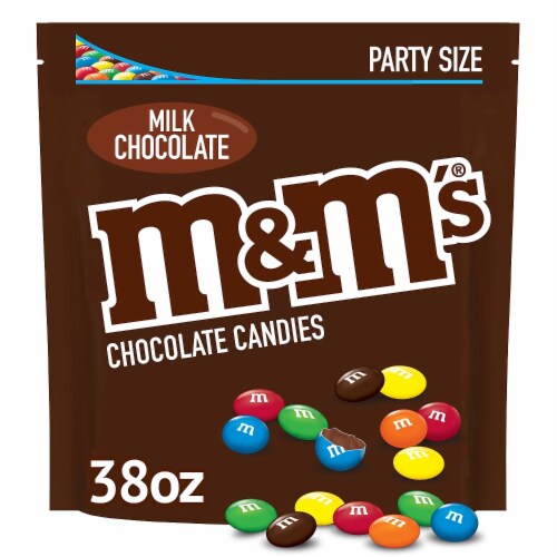 M&M's Milk Chocolate Candy Party Size Perspective: back
