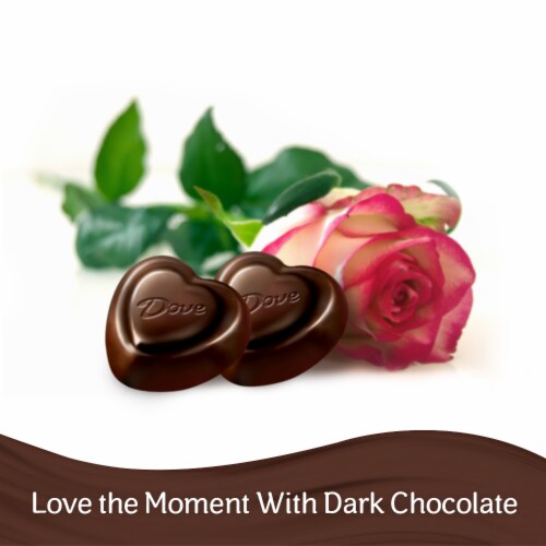 Dove Promises Dark Chocolate Valentines Day Candy Hearts Gift Bag Perspective: back