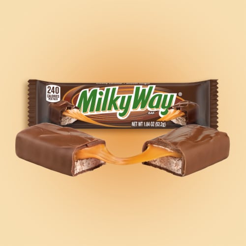 Milky Way Milk Chocolate Candy Bar Full Size Bar Perspective: back