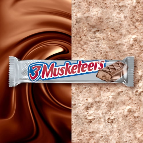 3 Musketeers Candy Milk Chocolate Bar Full Size Perspective: back