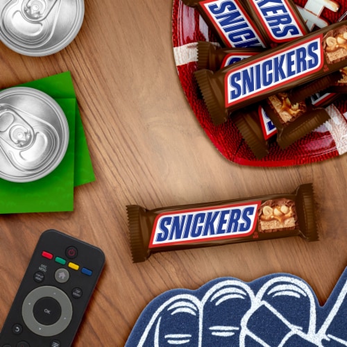 Snickers Chocolate Bar Full Size Candy Bulk Perspective: back
