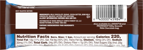 DOVE Milk Chocolate Perspective: back