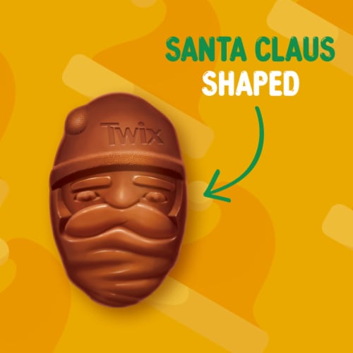 Twix Caramel Singles Size Cookie Bar Christmas Candy Santas Bars Pack Perspective: back