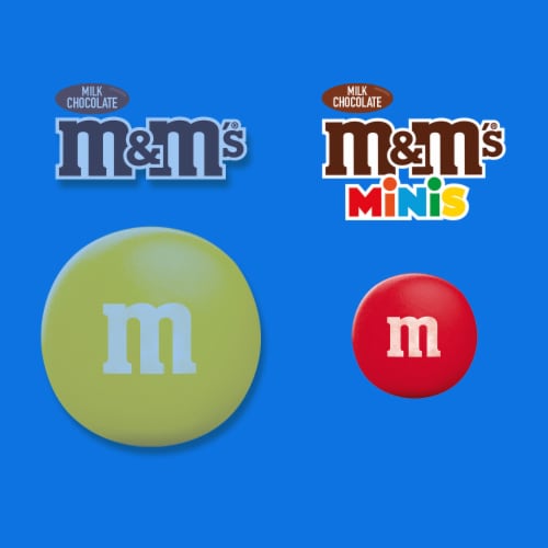 M&M'S Minis Milk Chocolate Valentine's Day Candy Mega Tube Perspective: back