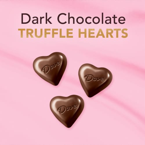 Dove Truffles Dark Chocolate Heart Gift Box Valentines Day Candy Perspective: back