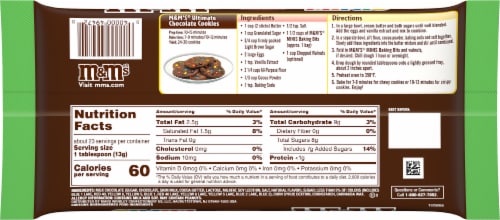 M&M's Milk Chocolate Baking Bits Perspective: back