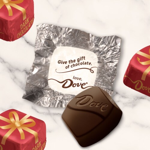 Dove Promises Dark Chocolate Christmas Candy Bag Perspective: back