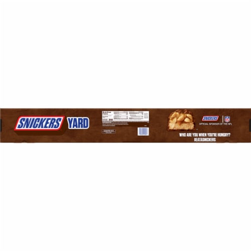 SNICKERS Yard Bar Chocolate Candy Bars Perspective: back