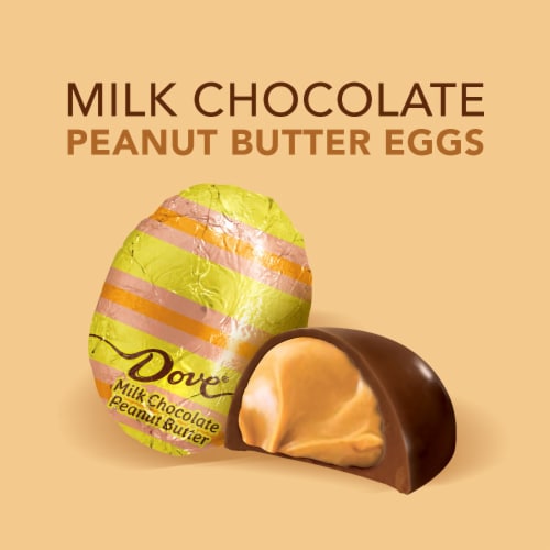 DOVE Easter Egg Milk Chocolate Peanut Butter Candy Sharing Size Bag, 2.12  Ounce, Snacks, Chips & Dips