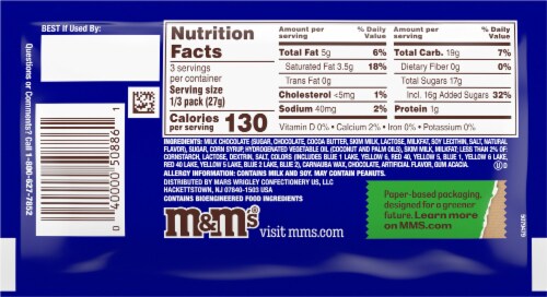 M&M's® Caramel Share Size Perspective: back