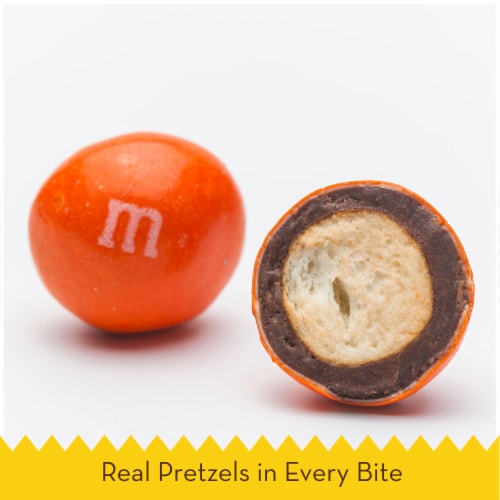 M&M'S Pretzel Milk Chocolate Sharing Size Candy Bag Perspective: back