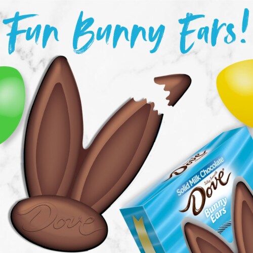 Dove Milk Chocolate Bunny Ears Easter Candy Perspective: back