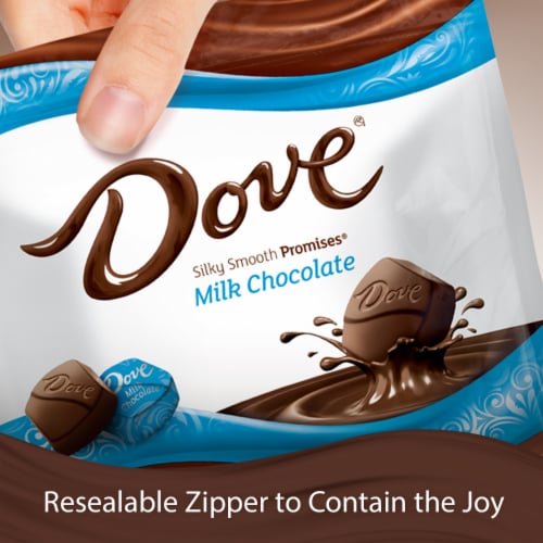 Dove Promises Individually Wrapped Milk Chocolate Candy Bag Perspective: back