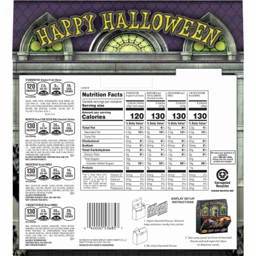 Mars Happy Halloween Haunted House Candy Variety Pack Perspective: back