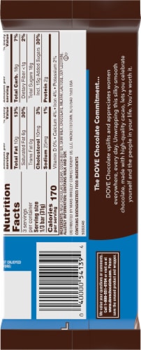 Dove® Milk Chocolate Bar Perspective: back