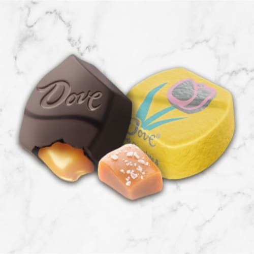 Dove Promises Dark Chocolate & Sea Salt Caramel Easter Candy Bag Perspective: back