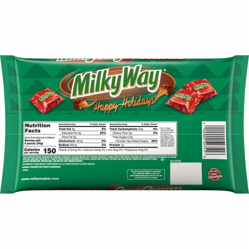 MILKY WAY Minis Size Chocolate Christmas Candy Perspective: back