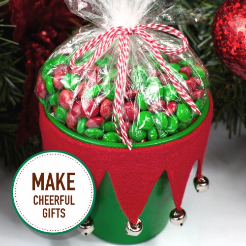 M&M'S Milk Chocolate Christmas Candy Resealable Bag Perspective: back