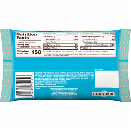 M&M's Hazelnut Spread Chocolate Easter Candies Perspective: back