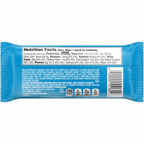 Twix Cookies & Creme Candy Bar Perspective: back