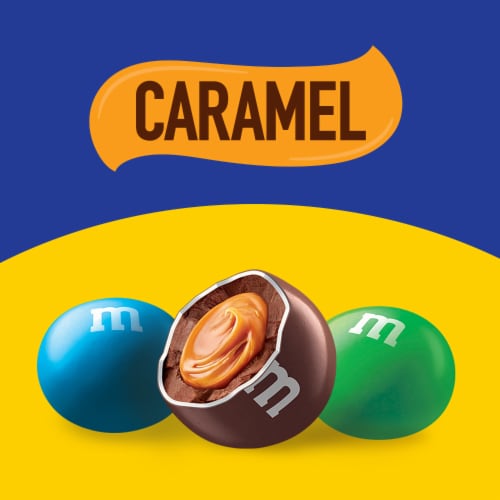 M&M'S Caramel Milk Chocolate Candy Party Size Bag Perspective: back