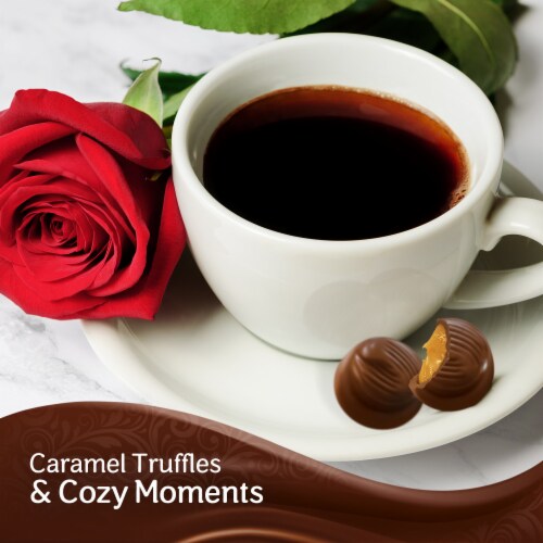 Dove® Milk Chocolate Creamy Caramels Valentine Heart Candy Tin Perspective: back