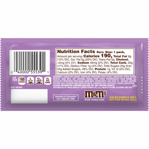 M&M's® Fudge Brownie Chocolate Candies Perspective: back