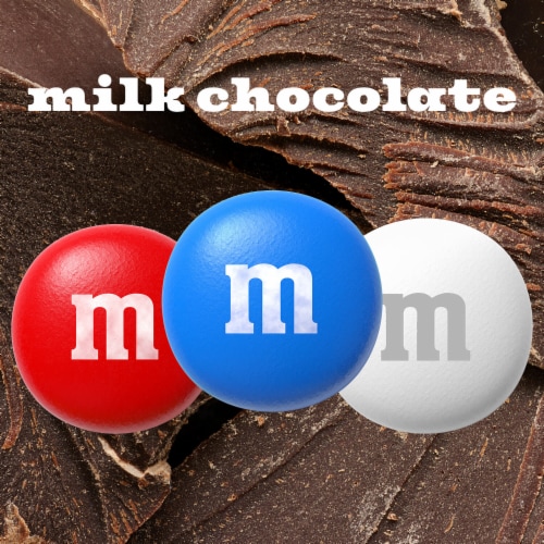 M&M'S Milk Chocolate Red White & Blue Summer Candy Party Size Bag Perspective: back