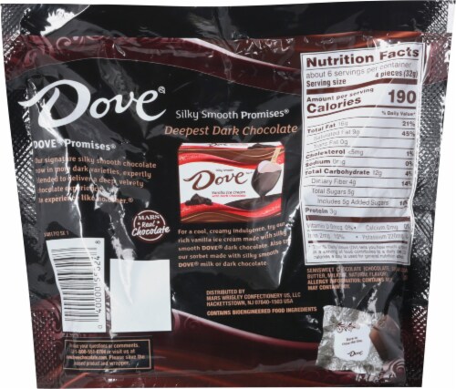 Dove Deepest Dark Chocolate Perspective: back