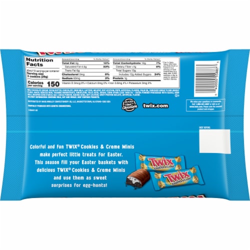 Twix Minis Cookies & Creme Candy Bars Perspective: back
