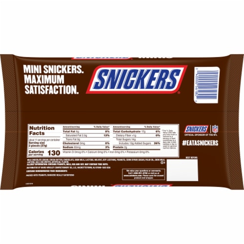 Snickers Minis Chocolate Perspective: back