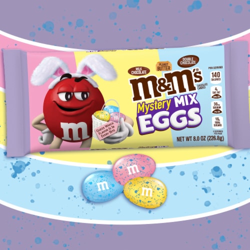M&M'S® Mystery Mix Speckled Eggs Chocolate Easter Candy Bag Perspective: back