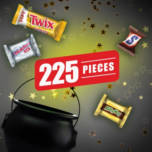 Snickers Twix Milky Way & 3 Musketeers Minis Mixed Chocolate Bulk Halloween Candy Perspective: back