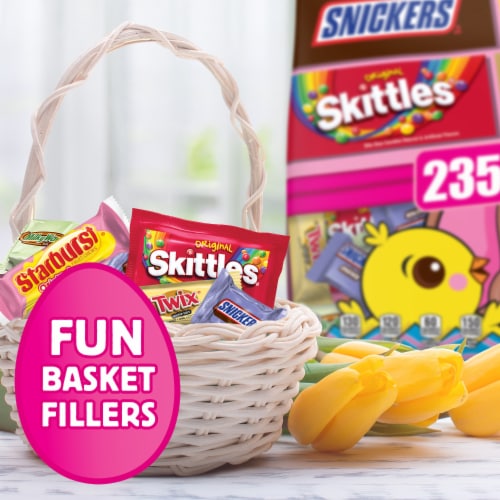 Snickers Skittles Twix Starburst & Milky Way Easter Candy Bulk Variety Pack Perspective: back