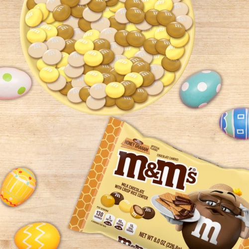 M&M'S Milk Chocolate Honey Graham Easter Candy Bag Perspective: back